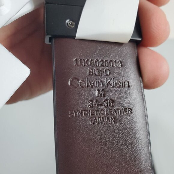 Calvin Klein Reversible Synthetic Leather Belt Men Size Medium NWT - Picture 6 of 8